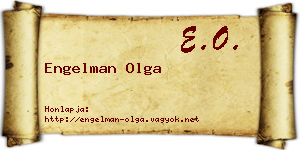 Engelman Olga névjegykártya