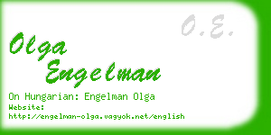 olga engelman business card